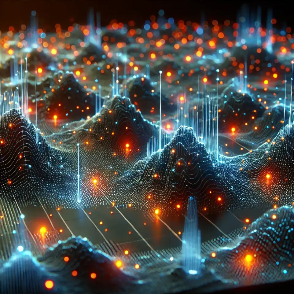 Network Lights in the form of Mountains